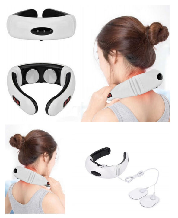 TENS Massaging  Neck Band w/  Electrode Pads