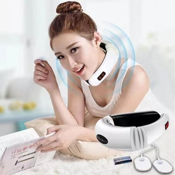 TENS Massaging  Neck Band w/  Electrode Pads