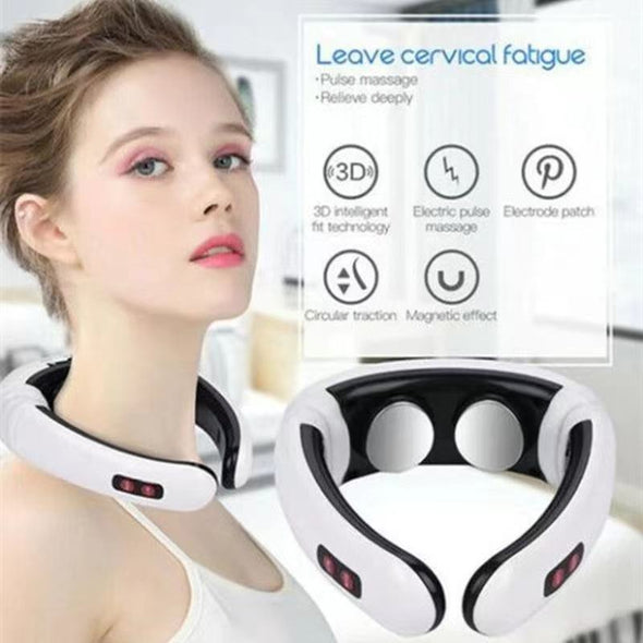 TENS Massaging  Neck Band w/  Electrode Pads